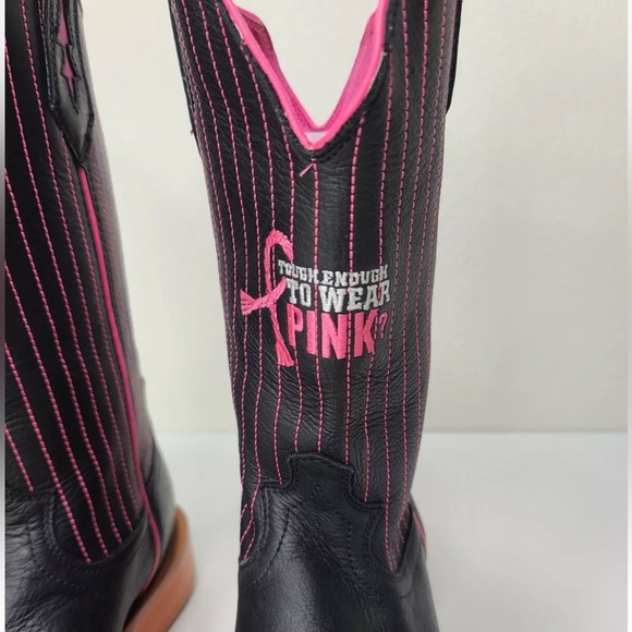 TWISTED X "Tough Enough To Wear Pink" Cowboy Boots Breast Cancer Size 13 D Mens - Picture 5 of 10